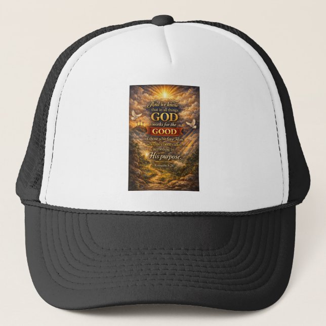 Gorra de camionero con versículo bíblico de cristi (Anverso)