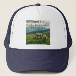 Gorra de camionero con versículo bíblico Salmo 23: