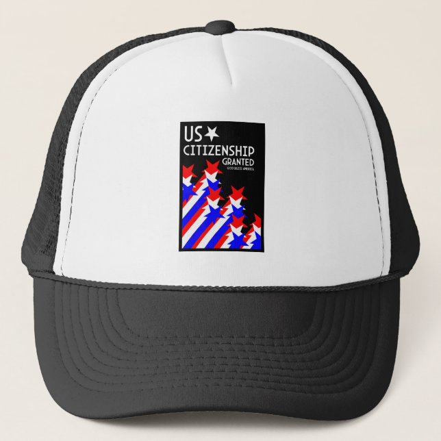 Gorra De Camionero Conceden ciudadanía estadounidense (Anverso)