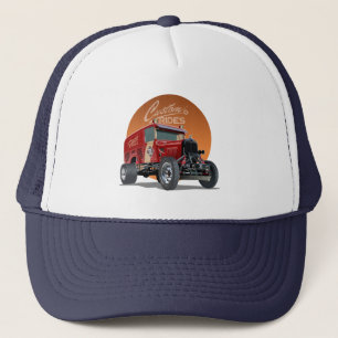 Gorra De Camionero Concepto de auto de carrera retro personalizado