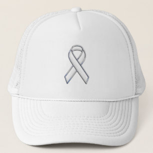 Gorra De Camionero Conciencia blanca ceñida cromo de la cinta del