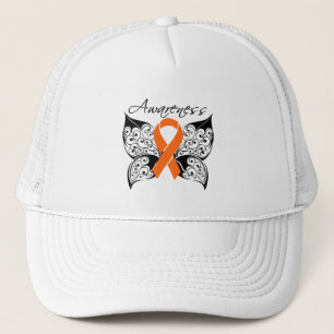 Gorra De Camionero Conciencia de la mariposa del tatuaje - cáncer de