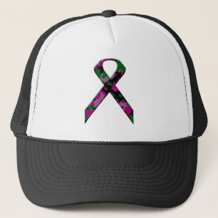 Gorra De Camionero Conciencia del cáncer de pecho del camuflaje del