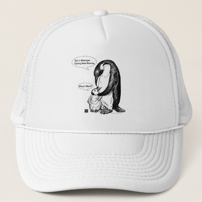 Gorra De Camionero Conciencia del pingüino (Anverso)