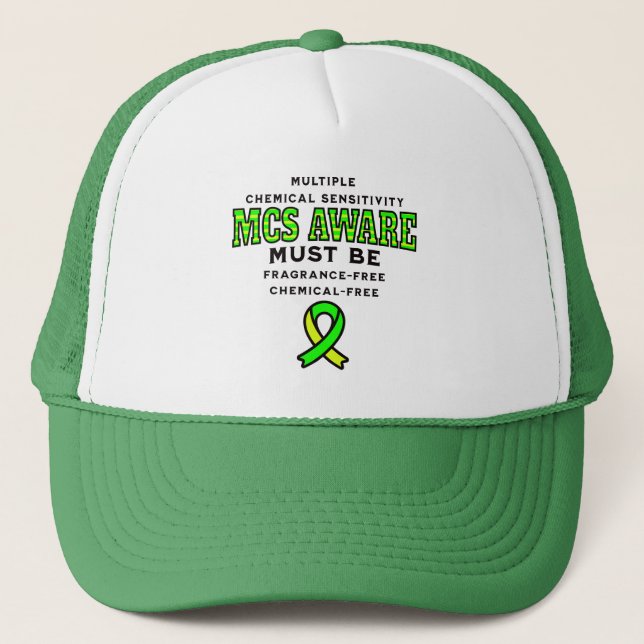 Gorra De Camionero Conciencia MCS de sensibilidad química múltiple (Anverso)