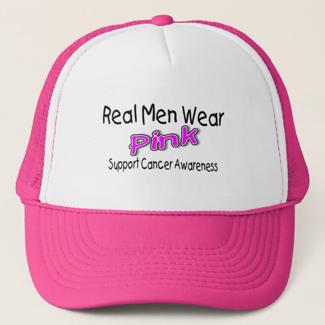 Gorra De Camionero Conciencia real del cáncer del rosa del desgaste (Anverso)