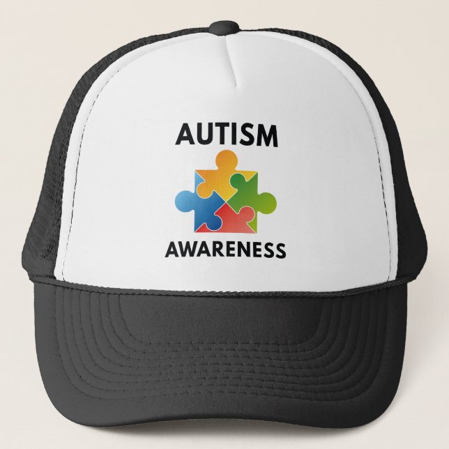 Gorra De Camionero Conciencia sobre el autismo (Anverso)