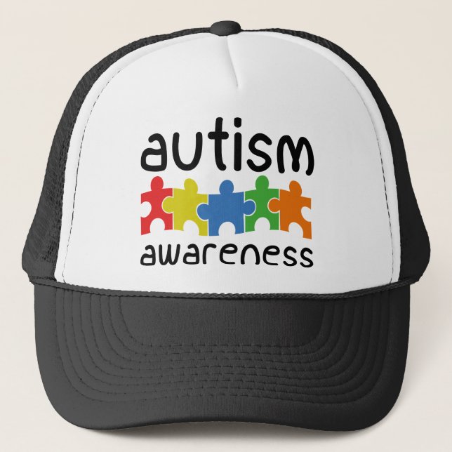 Gorra De Camionero Conciencia sobre el autismo (Anverso)