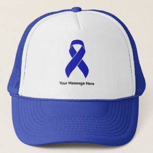 Gorra De Camionero Conciencia sobre el cáncer colorrectal de cinta az