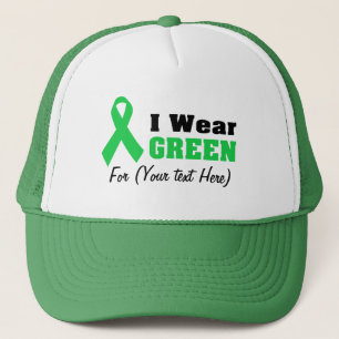 Gorra De Camionero Conciencia sobre la cinta verde personalizado