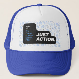 Gorra De Camionero Conciencia sobre la contaminación plástica en la c