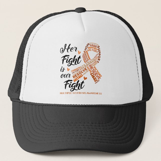Gorra De Camionero Conciencia sobre la esclerosis múltiple Su lucha e (Anverso)