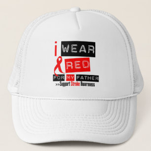 Gorra De Camionero Concienciación de Stroke Yo Uso Cinta Roja Para Mi