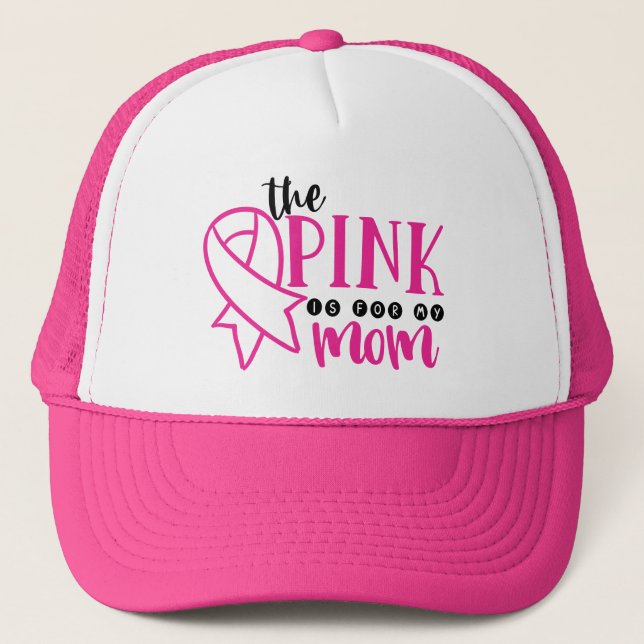 Gorra De Camionero Concienciación sobre el cáncer de mama Rosa para m (Anverso)