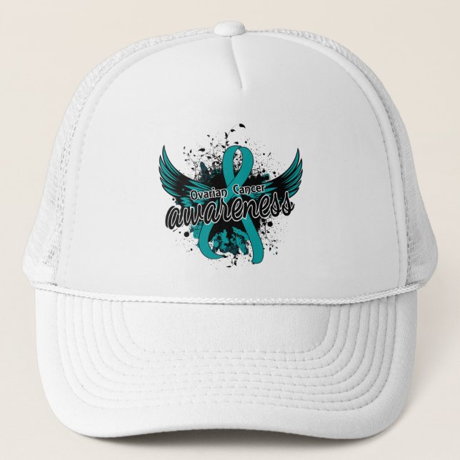 Gorra De Camionero Concienciación sobre el cáncer de ovario 16 (Anverso)