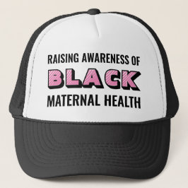 Gorra De Camionero Concienciación sobre la salud materna de los negro