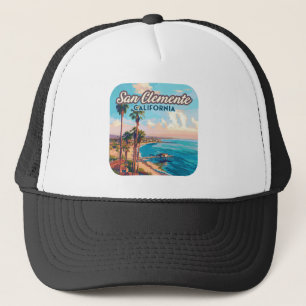 Gorra De Camionero Condado de Naranja de playa de San Clemente Califo