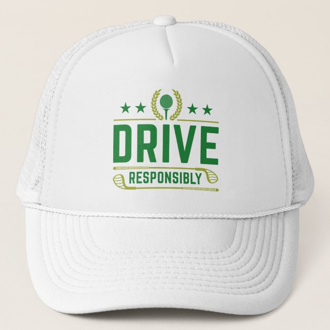 Gorra De Camionero Conducir de forma responsable (Anverso)
