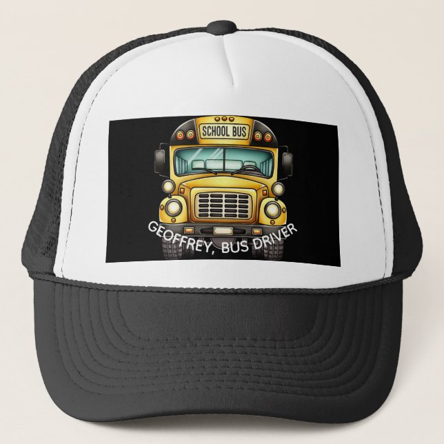 Gorra De Camionero Conductor de autobús escolar. Personalizado (Anverso)