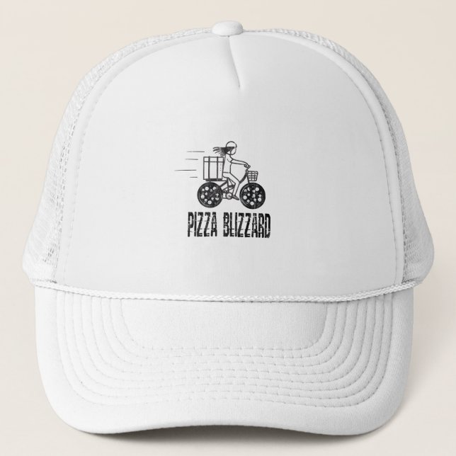Gorra De Camionero Conductor de Blizzard Bike Courier Pizza (Anverso)