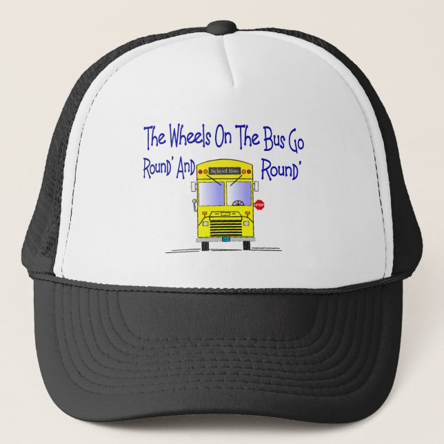 Gorra De Camionero Conductor del autobús "las ruedas en el autobús " (Anverso)