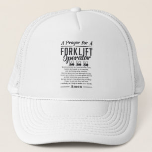 Gorra De Camionero Conductor Del Elevador De Horquilla Una Oración Pa