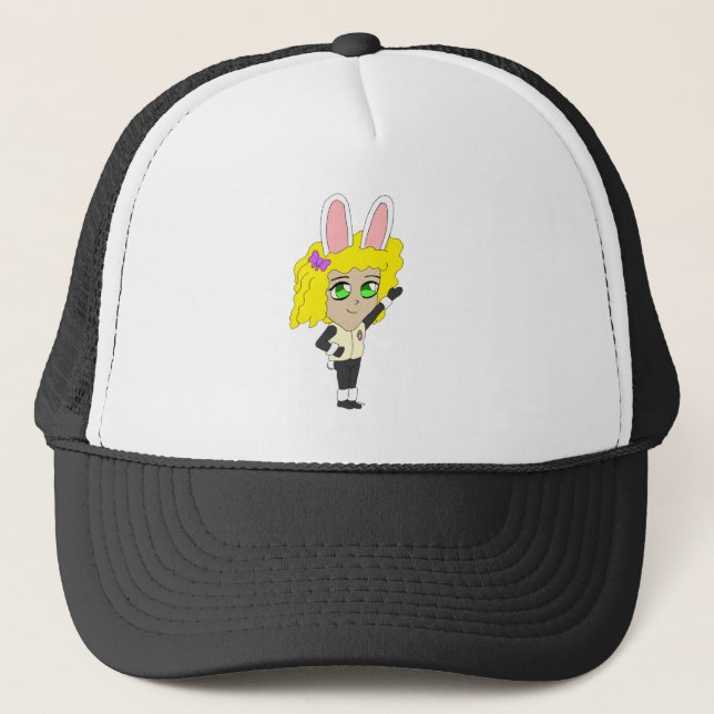 Gorra De Camionero conejita chibi (Anverso)