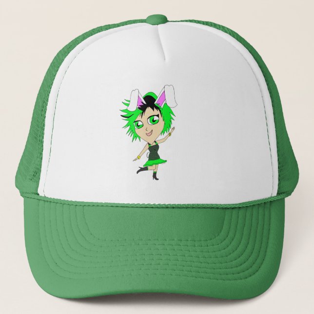 Gorra De Camionero conejita chibi (Anverso)