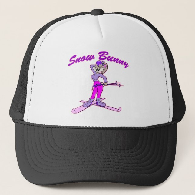 Gorra De Camionero Conejito lindo de la nieve (Anverso)