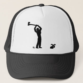 Gorra De Camionero conejito muerto negro - leñador