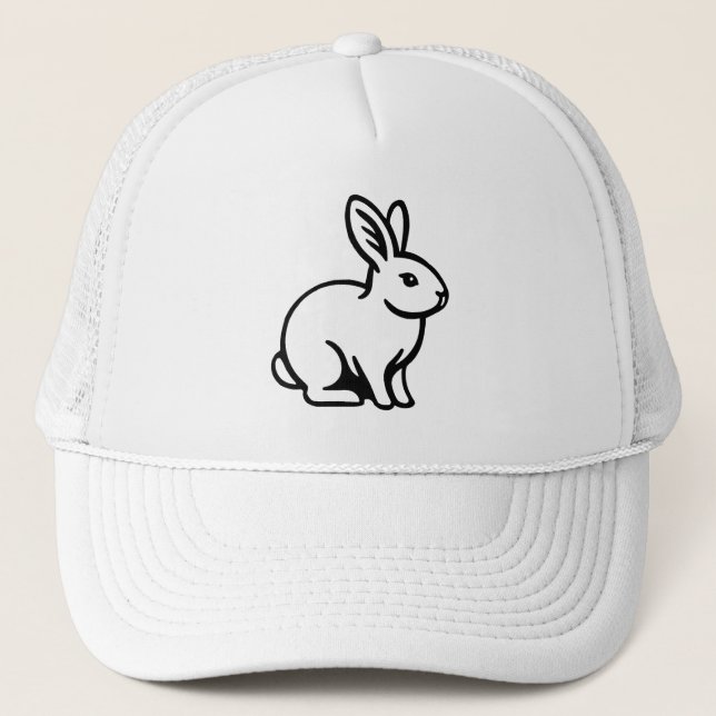 Gorra De Camionero Conejo blanco (Anverso)