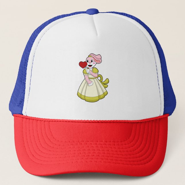 Gorra De Camionero Conejo como novia con vestido Boda. PNG (Anverso)