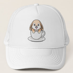 Gorra De Camionero Conejo con Copa de Café