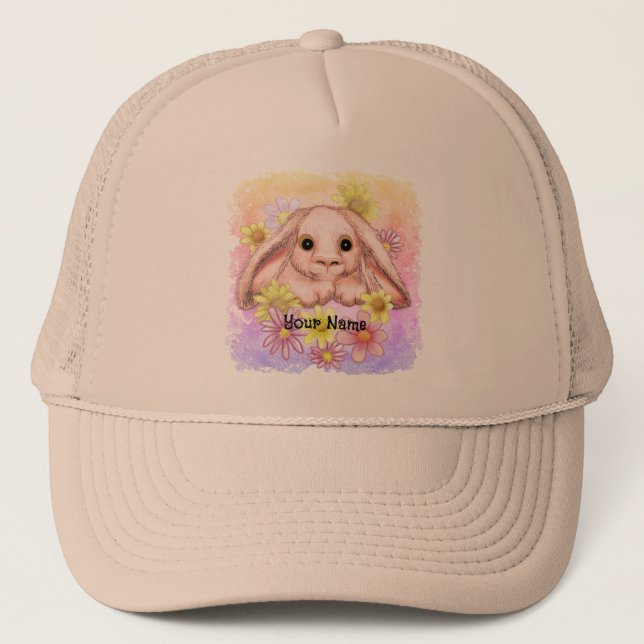Gorra De Camionero Conejo Conejo de Conejo Poli (Anverso)
