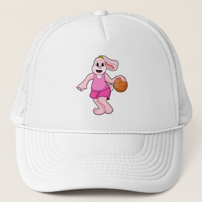 Gorra De Camionero Conejo de Básquetbol Deportivo (Anverso)