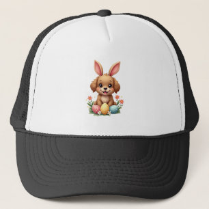 Gorra De Camionero Conejo de Pascua Vintage Perro Cachorro Lindo Ilus