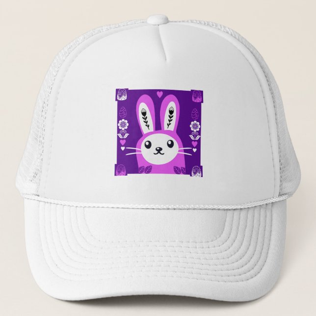 Gorra De Camionero Conejo de vacaciones de Semana Santa (Anverso)
