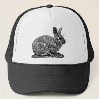 Gorra De Camionero Conejo - Dibujo tipo pluma y tinta