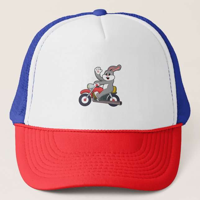 Gorra De Camionero Conejo en bicicleta con motocicleta.PNG (Anverso)