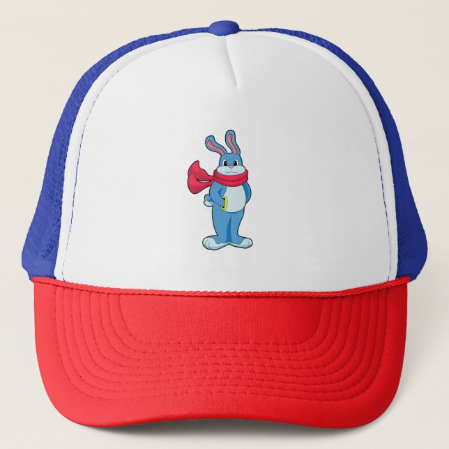 Gorra De Camionero Conejo en invierno con bufanda (Anverso)