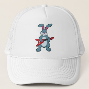 Gorra De Camionero Conejo en música con guitarra