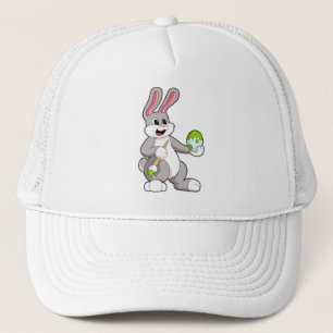 Gorra De Camionero Conejo en pintura con huevo