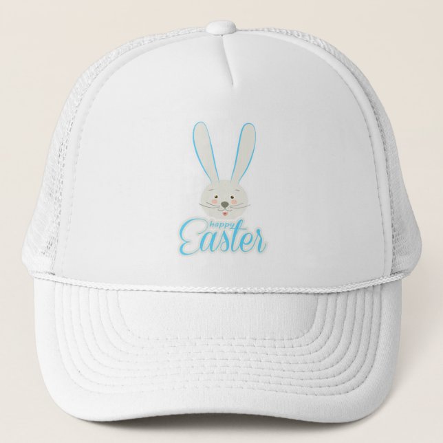 Gorra De Camionero Conejo lindo Feliz Semana Santa Cacería Fiesta Pri (Anverso)