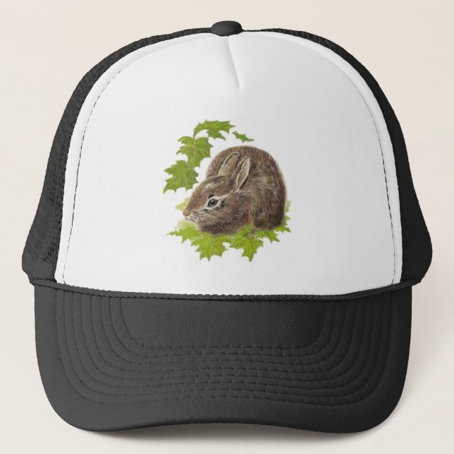 Gorra De Camionero Conejo pequeño, conejo, naturaleza animal, vida si (Anverso)