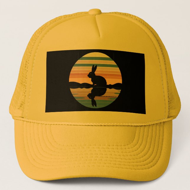 Gorra De Camionero Conejo Retro Sunset (Anverso)