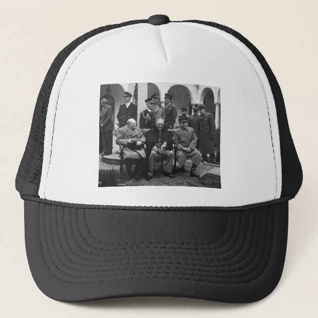 Gorra De Camionero Conferencia Roosevelt Stalin Churchill 1945 de (Anverso)