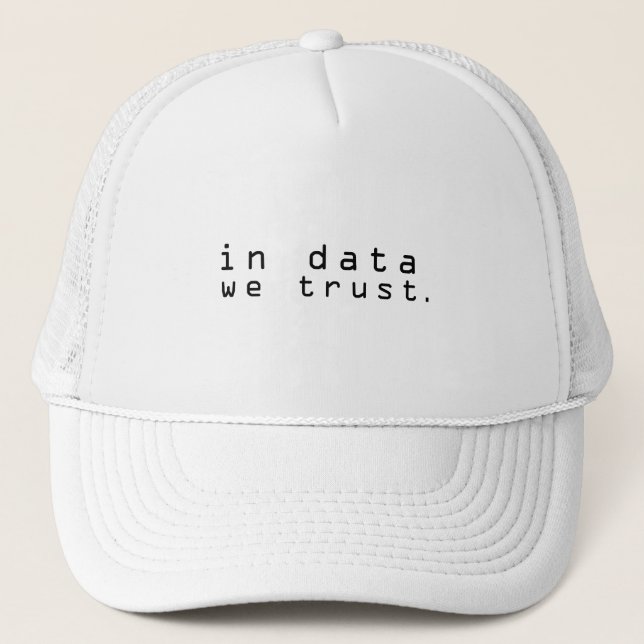 Gorra De Camionero Confiamos en los datos (Anverso)