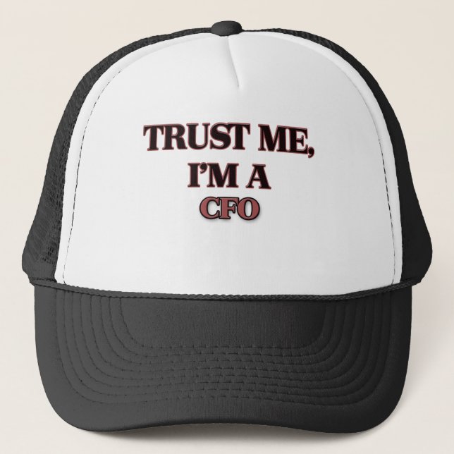 Gorra De Camionero Confíe en que yo es A CFO (Anverso)