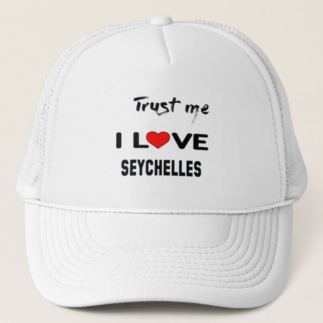 Gorra De Camionero Confíeme en amor Seychelles de I (Anverso)