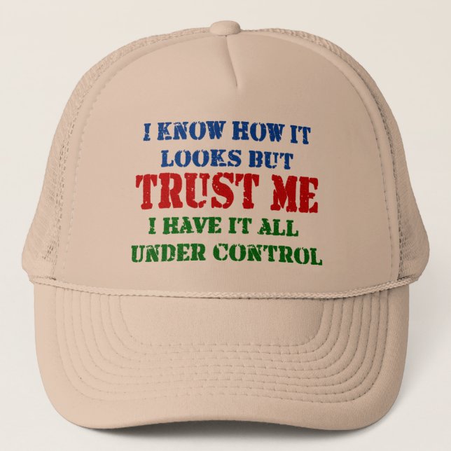 Gorra De Camionero Confíeme en - todo bajo control (Anverso)